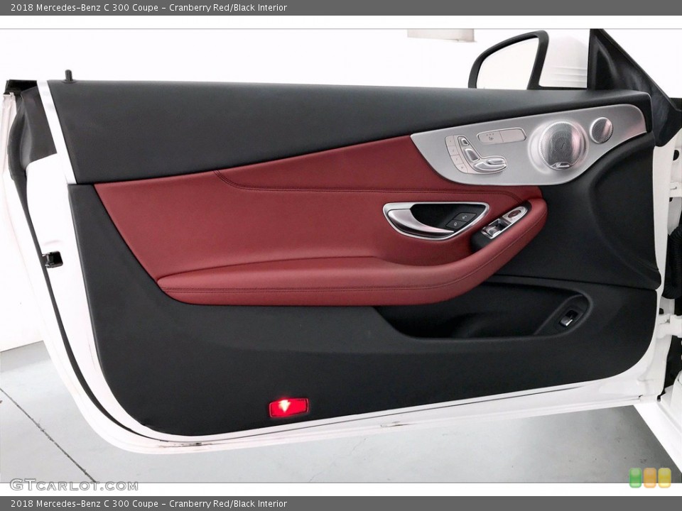 Cranberry Red/Black Interior Door Panel for the 2018 Mercedes-Benz C 300 Coupe #139601268