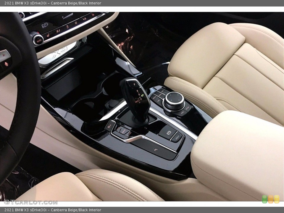 Canberra Beige/Black Interior Transmission for the 2021 BMW X3 sDrive30i #139602308