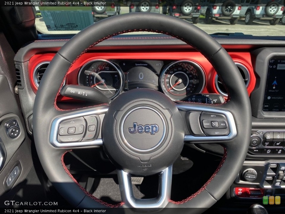 Black Interior Steering Wheel for the 2021 Jeep Wrangler Unlimited Rubicon 4x4 #139604937