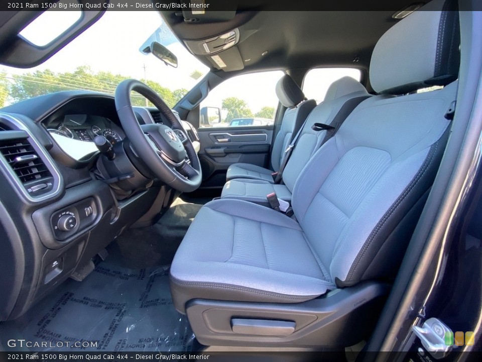 Diesel Gray/Black Interior Front Seat for the 2021 Ram 1500 Big Horn Quad Cab 4x4 #139606206