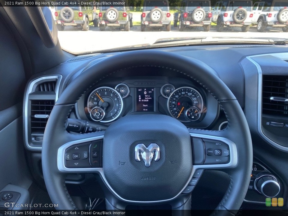 Diesel Gray/Black Interior Steering Wheel for the 2021 Ram 1500 Big Horn Quad Cab 4x4 #139606281