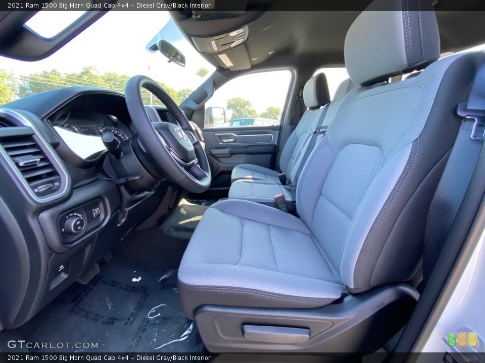 Diesel Gray/Black Interior Front Seat for the 2021 Ram 1500 Big Horn Quad Cab 4x4 #139606795