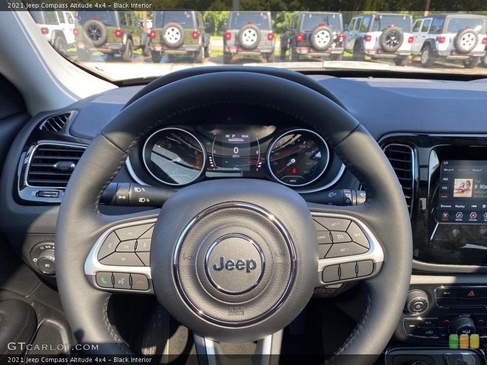 Black Interior Steering Wheel for the 2021 Jeep Compass Altitude 4x4 #139607094