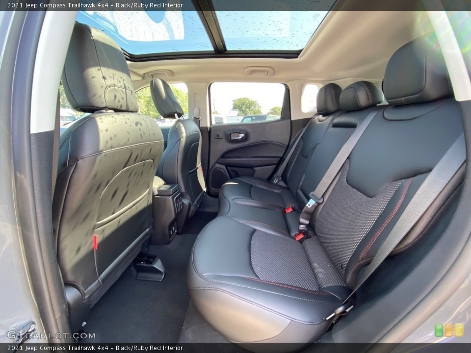 Black/Ruby Red Interior Rear Seat for the 2021 Jeep Compass Trailhawk 4x4 #139607631