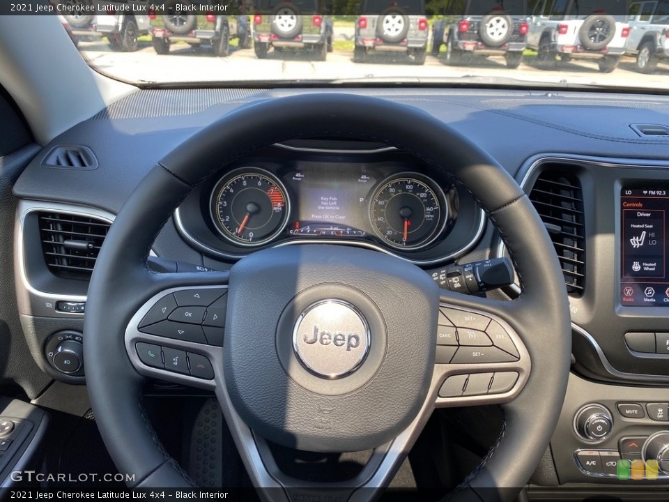 Black Interior Steering Wheel for the 2021 Jeep Cherokee Latitude Lux 4x4 #139609386