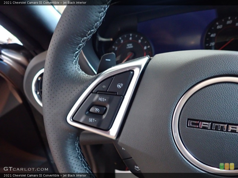 Jet Black Interior Steering Wheel for the 2021 Chevrolet Camaro SS Convertible #139612341