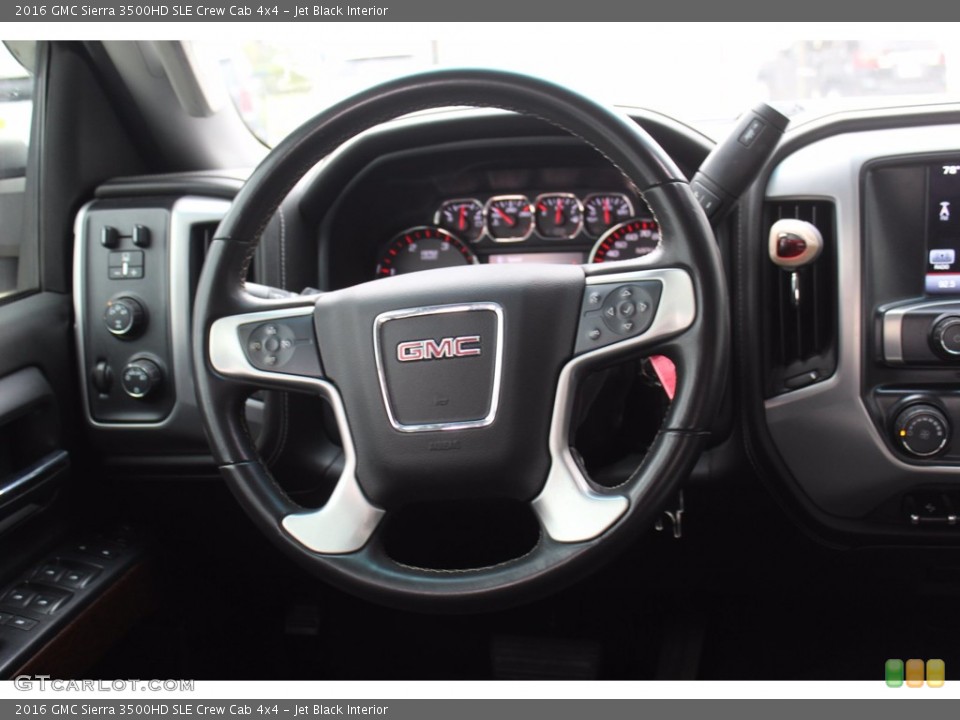 Jet Black Interior Steering Wheel for the 2016 GMC Sierra 3500HD SLE Crew Cab 4x4 #139612938