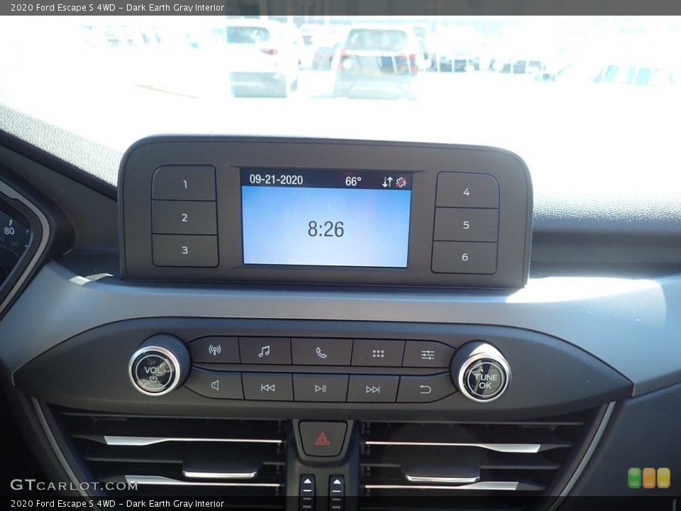 Dark Earth Gray Interior Controls for the 2020 Ford Escape S 4WD #139614477