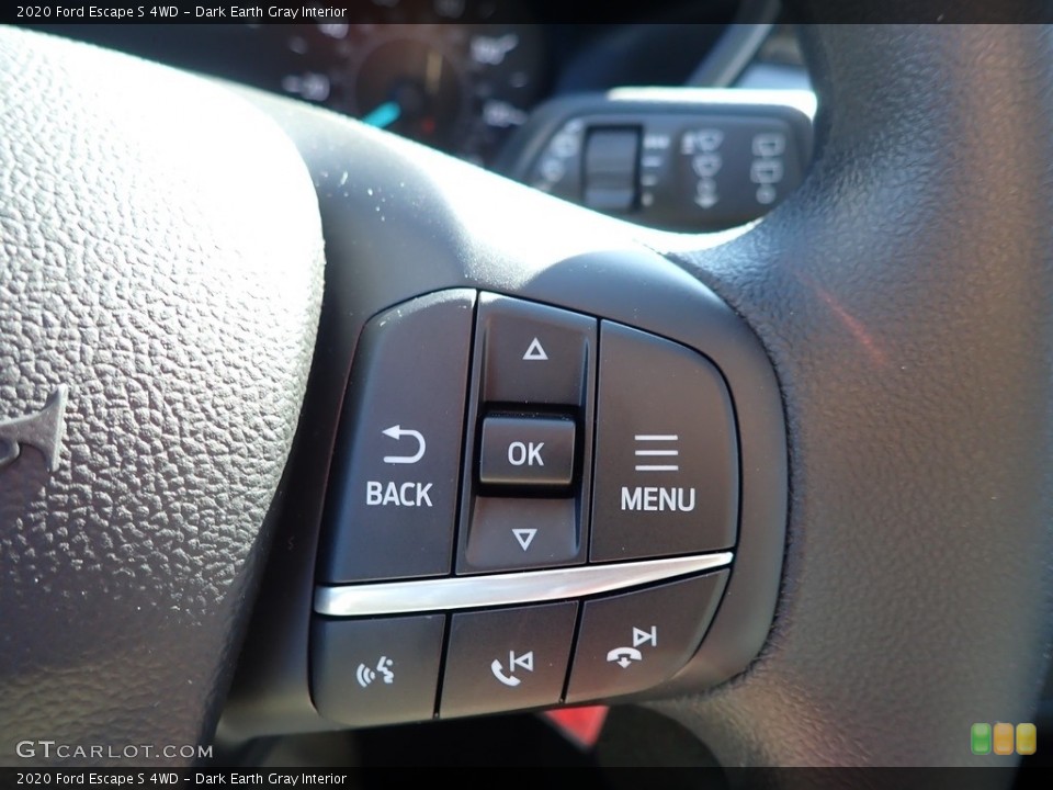 Dark Earth Gray Interior Steering Wheel for the 2020 Ford Escape S 4WD #139614489