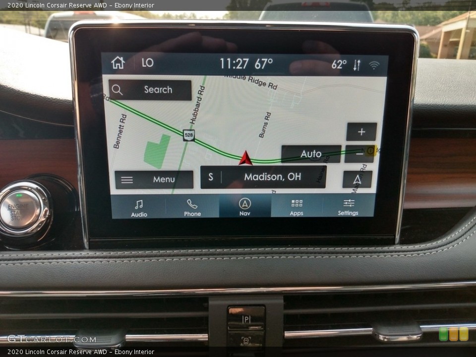 Ebony Interior Navigation for the 2020 Lincoln Corsair Reserve AWD #139618150