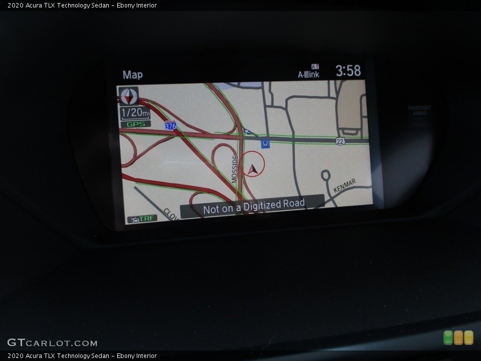 Ebony Interior Navigation for the 2020 Acura TLX Technology Sedan #139619677