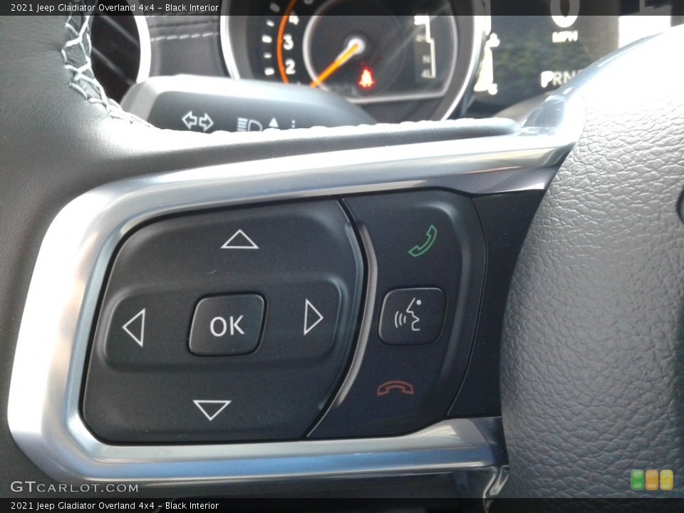 Black Interior Steering Wheel for the 2021 Jeep Gladiator Overland 4x4 #139620475