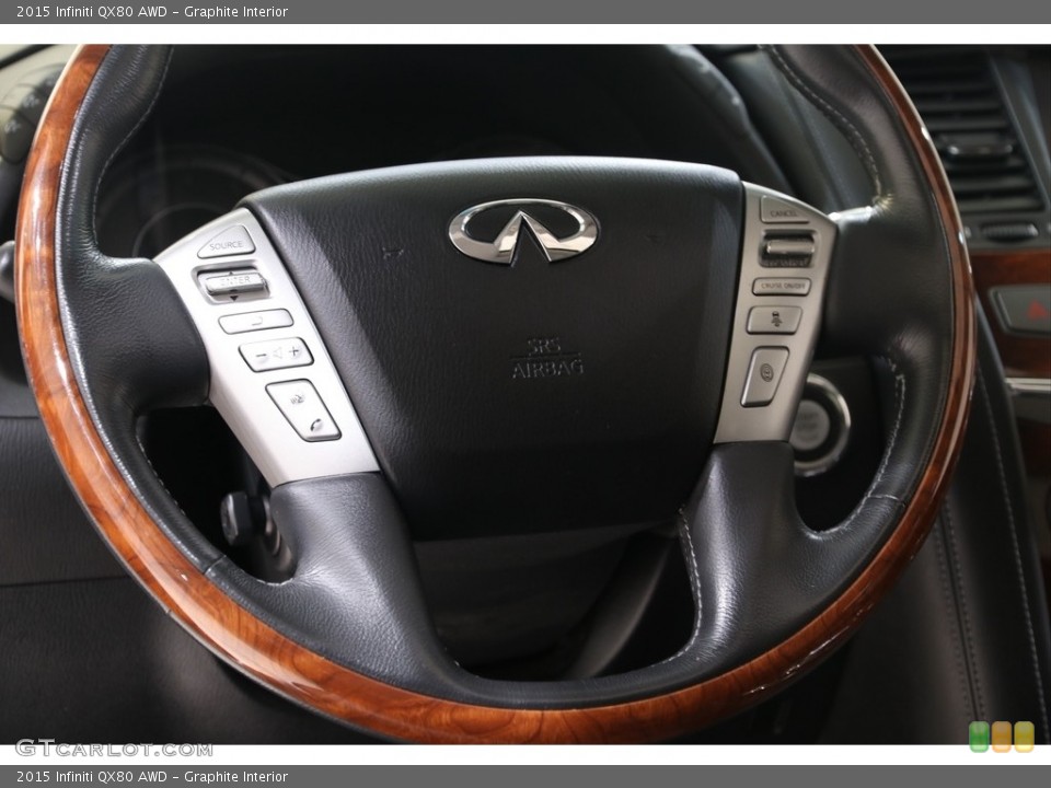 Graphite Interior Steering Wheel for the 2015 Infiniti QX80 AWD #139620823