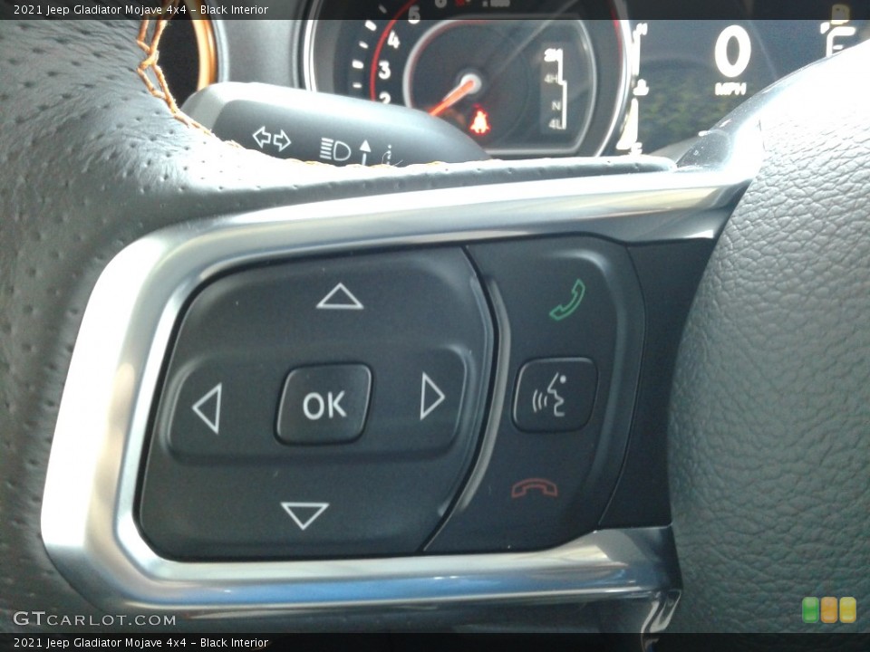 Black Interior Steering Wheel for the 2021 Jeep Gladiator Mojave 4x4 #139622020