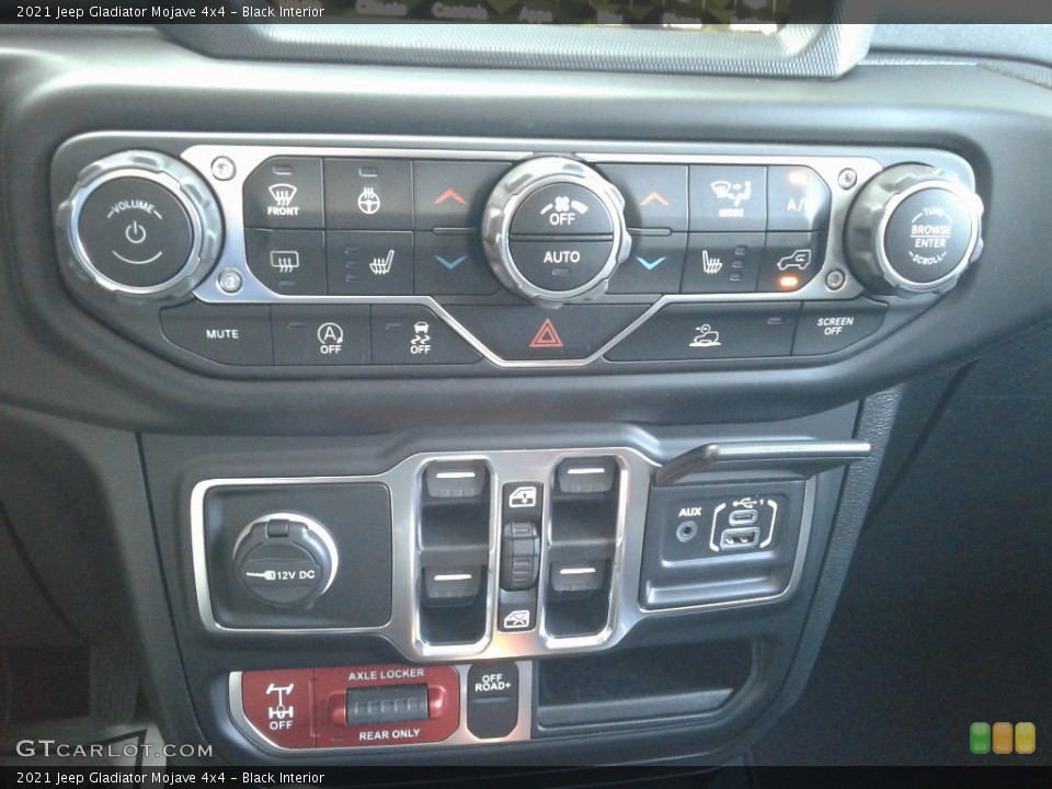 Black Interior Controls for the 2021 Jeep Gladiator Mojave 4x4 #139622203