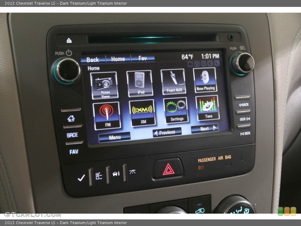 Dark Titanium/Light Titanium Interior Controls for the 2013 Chevrolet Traverse LS #139622538