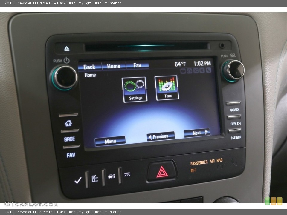 Dark Titanium/Light Titanium Interior Controls for the 2013 Chevrolet Traverse LS #139622559