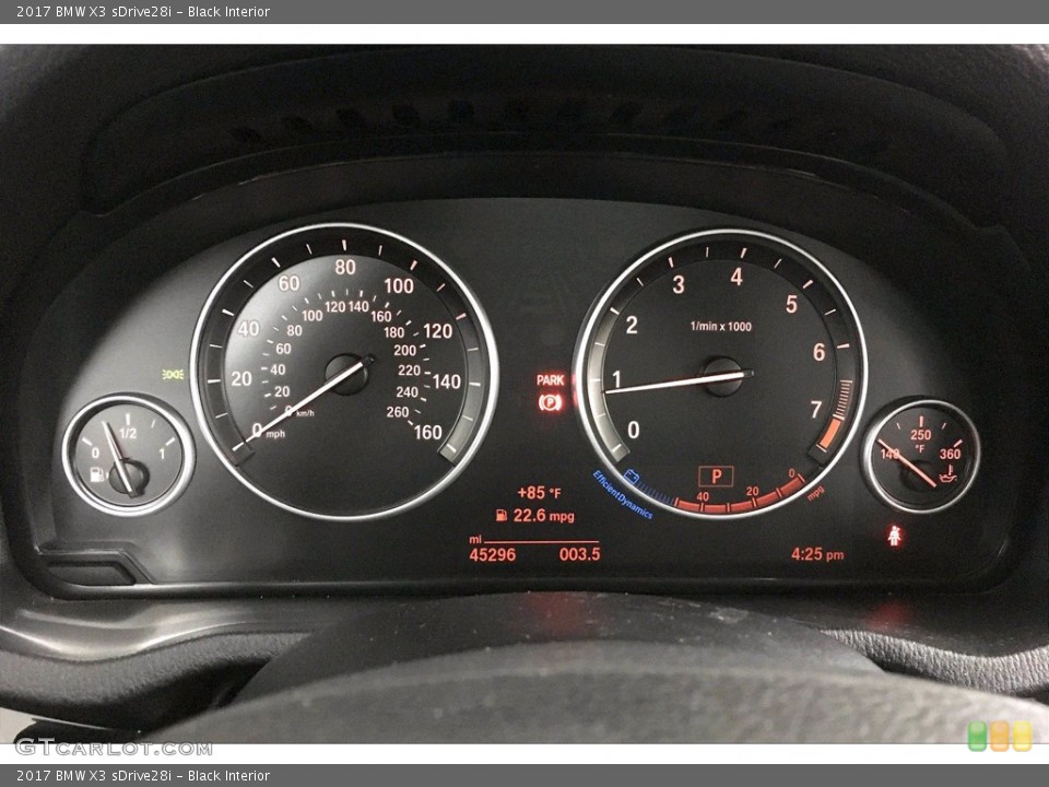 Black Interior Gauges for the 2017 BMW X3 sDrive28i #139624816