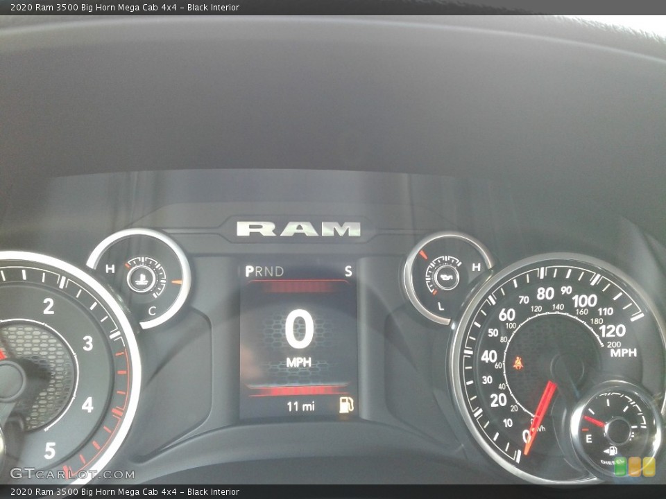 Black Interior Gauges for the 2020 Ram 3500 Big Horn Mega Cab 4x4 #139624822