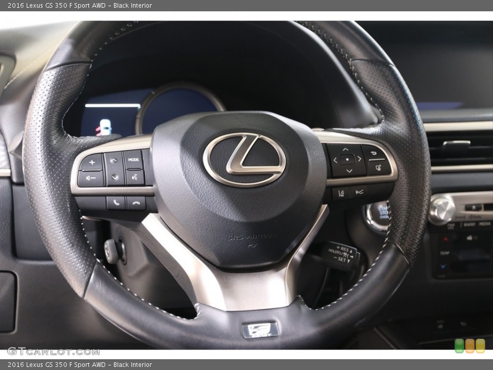 Black Interior Steering Wheel for the 2016 Lexus GS 350 F Sport AWD #139633035