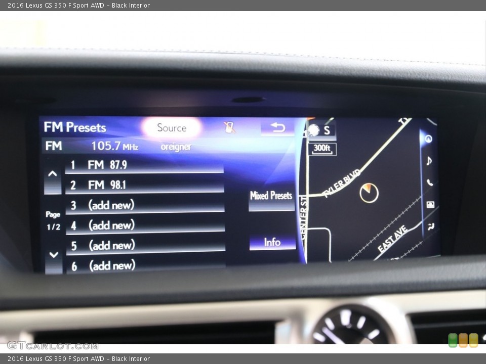 Black Interior Audio System for the 2016 Lexus GS 350 F Sport AWD #139633173