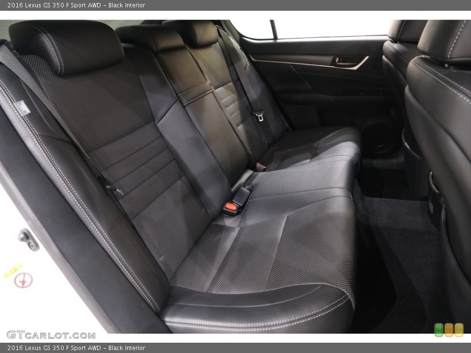 Black Interior Rear Seat for the 2016 Lexus GS 350 F Sport AWD #139633377