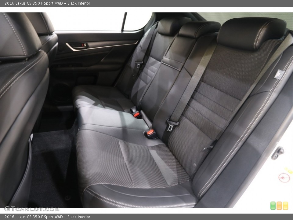 Black Interior Rear Seat for the 2016 Lexus GS 350 F Sport AWD #139633398