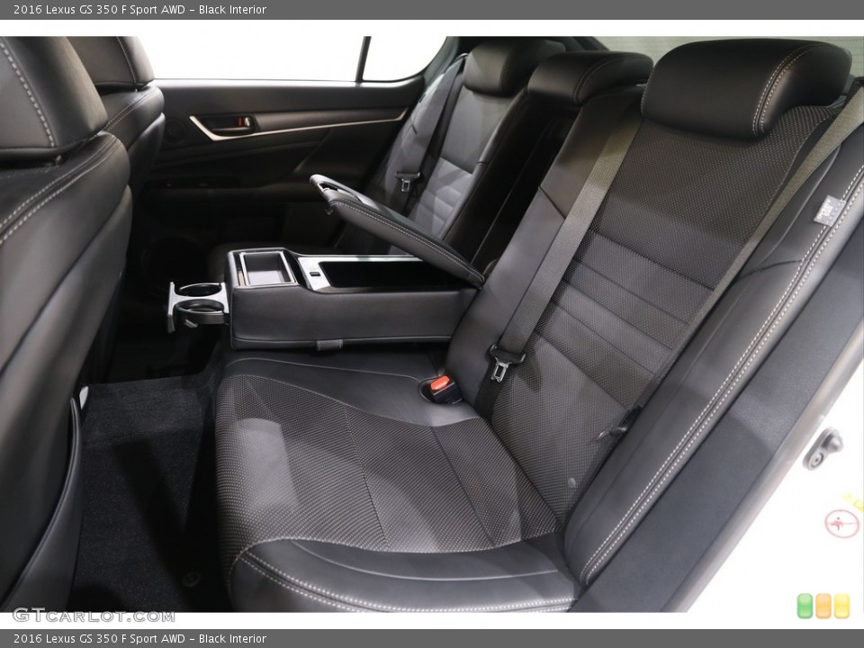 Black Interior Rear Seat for the 2016 Lexus GS 350 F Sport AWD #139633422