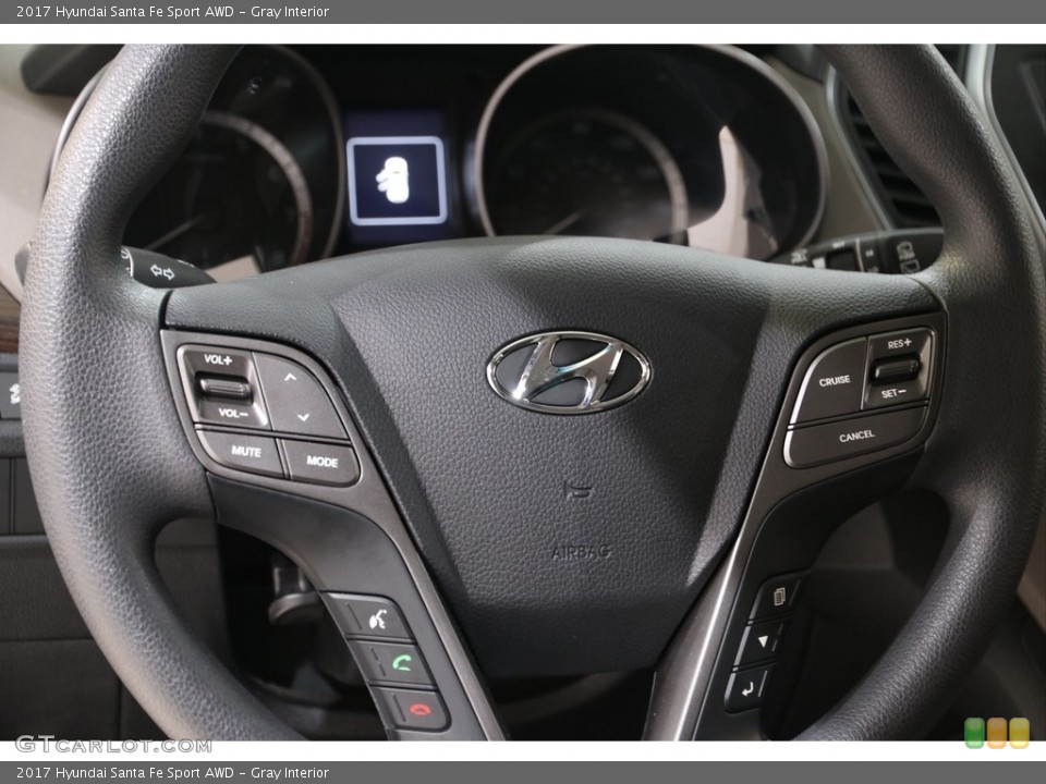 Gray Interior Steering Wheel for the 2017 Hyundai Santa Fe Sport AWD #139633635
