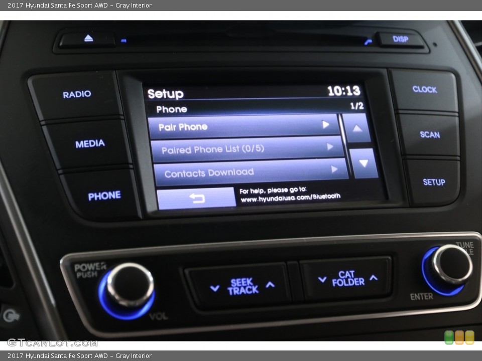 Gray Interior Controls for the 2017 Hyundai Santa Fe Sport AWD #139633794
