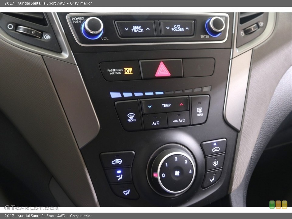 Gray Interior Controls for the 2017 Hyundai Santa Fe Sport AWD #139633827