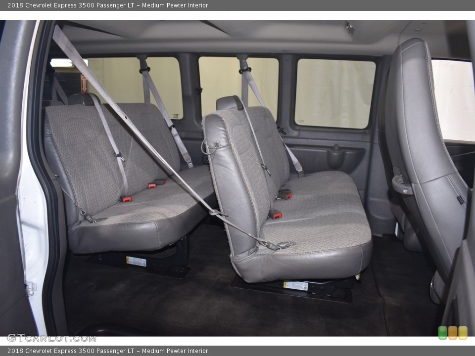 Medium Pewter Interior Rear Seat for the 2018 Chevrolet Express 3500 Passenger LT #139635078