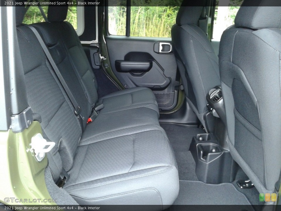 Black Interior Rear Seat for the 2021 Jeep Wrangler Unlimited Sport 4x4 #139638416