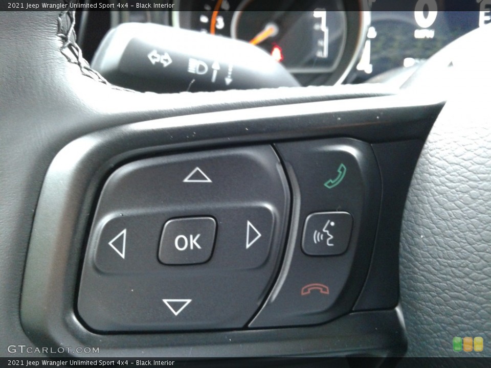 Black Interior Steering Wheel for the 2021 Jeep Wrangler Unlimited Sport 4x4 #139638471