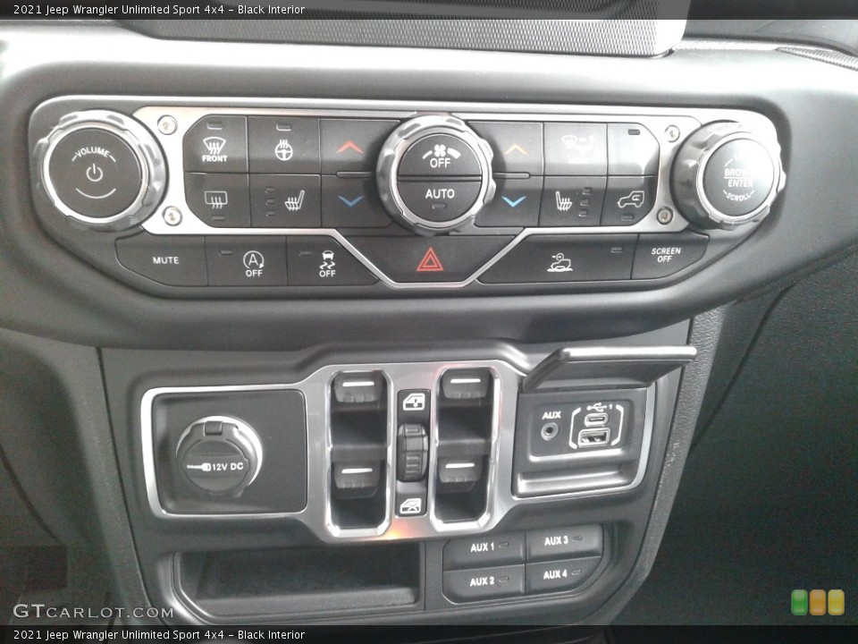 Black Interior Controls for the 2021 Jeep Wrangler Unlimited Sport 4x4 #139638621