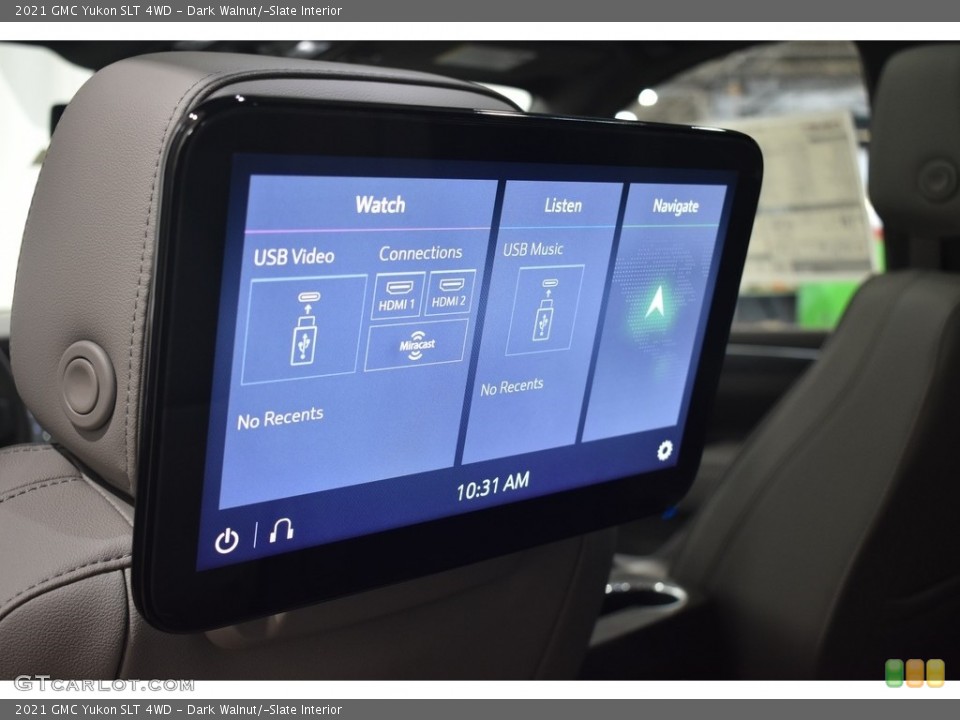 Dark Walnut/­Slate Interior Entertainment System for the 2021 GMC Yukon SLT 4WD #139639332