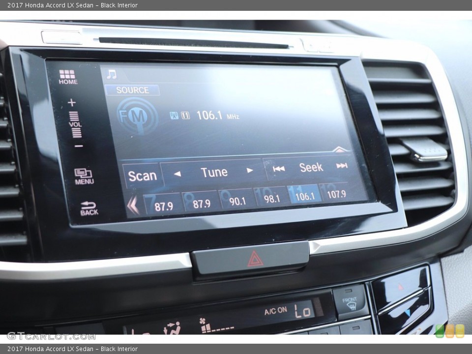 Black Interior Audio System for the 2017 Honda Accord LX Sedan #139639596