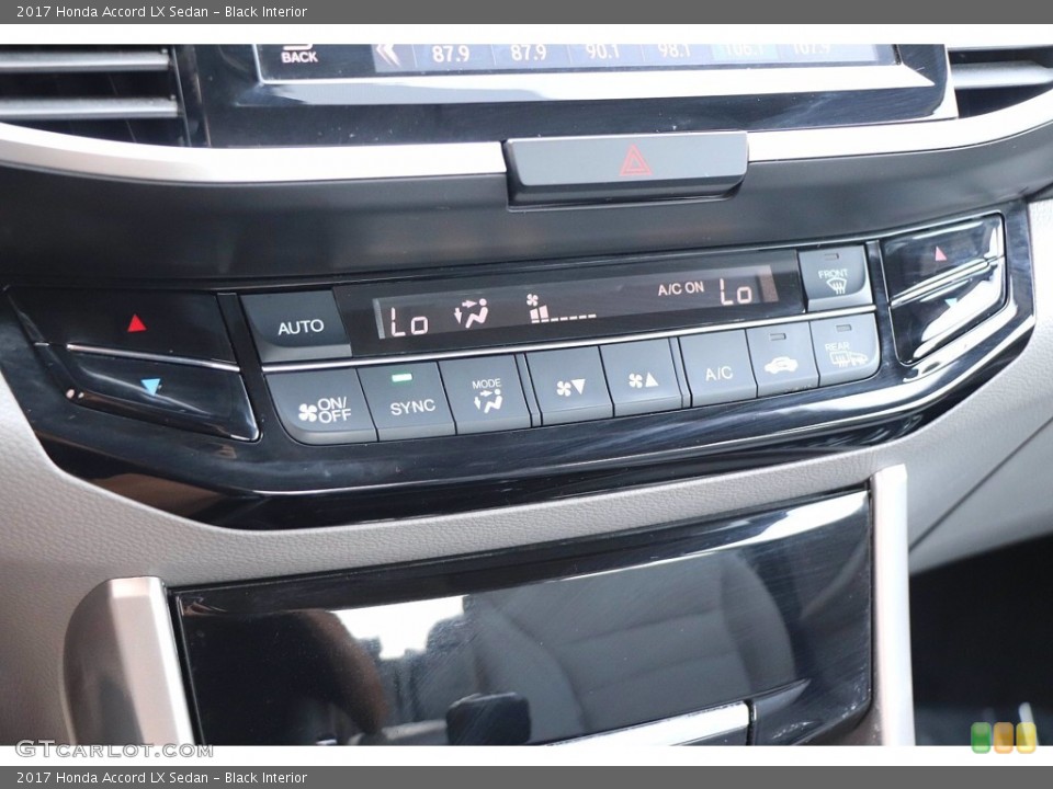 Black Interior Controls for the 2017 Honda Accord LX Sedan #139639641