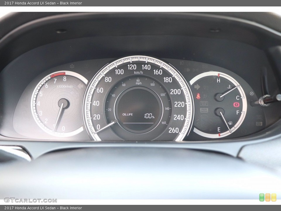Black Interior Gauges for the 2017 Honda Accord LX Sedan #139639800