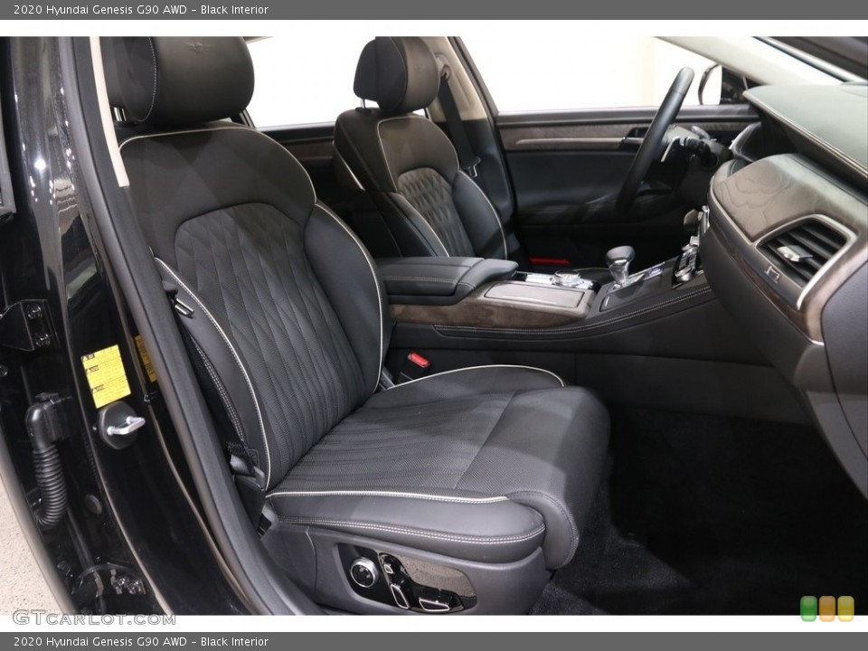Black Interior Front Seat for the 2020 Hyundai Genesis G90 AWD #139643091