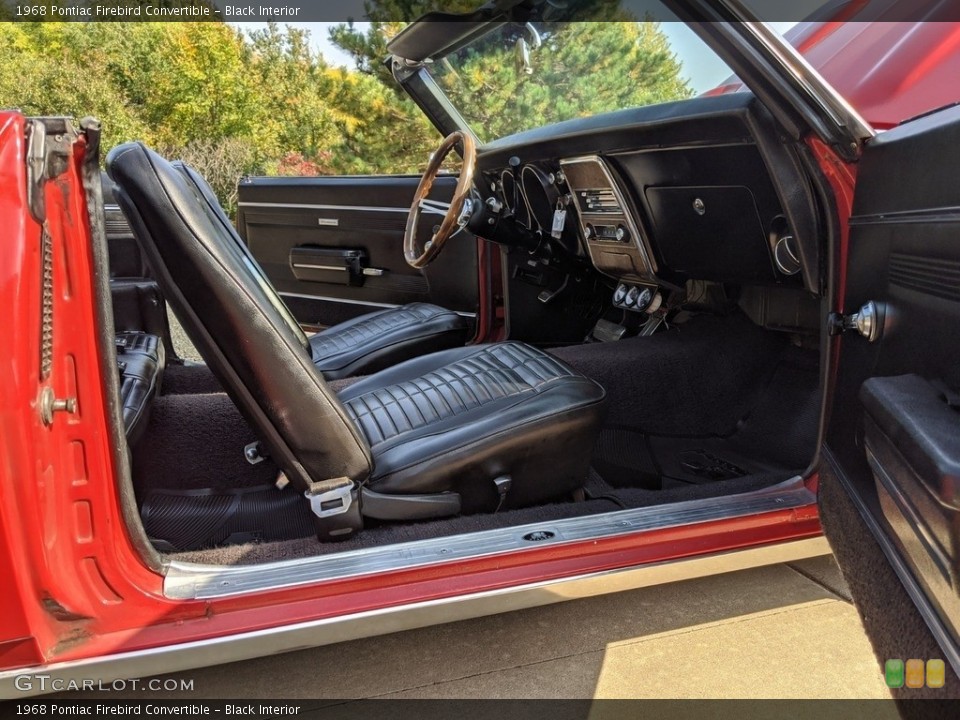 Black Interior Front Seat for the 1968 Pontiac Firebird Convertible #139646975