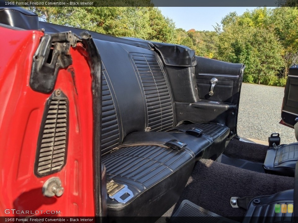 Black Interior Rear Seat for the 1968 Pontiac Firebird Convertible #139647037