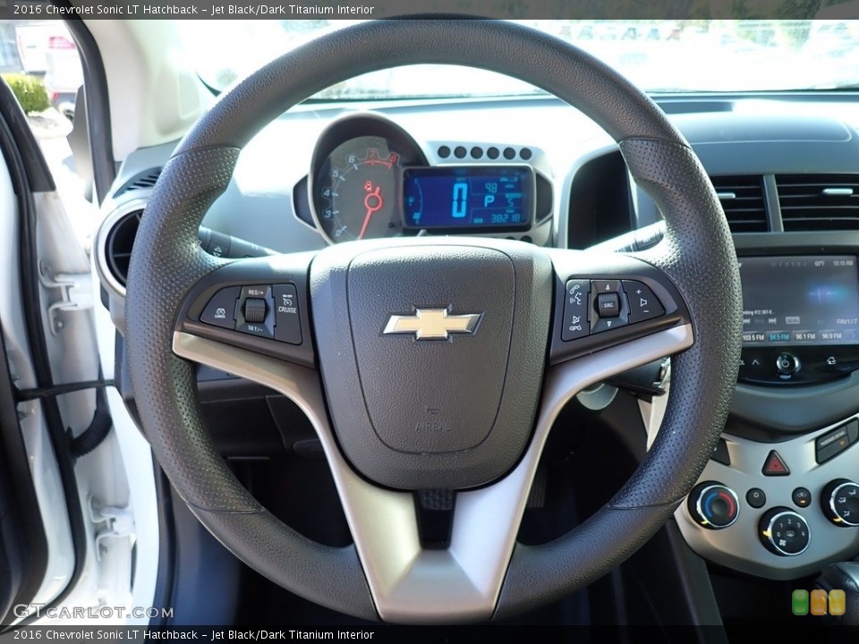 Jet Black/Dark Titanium Interior Steering Wheel for the 2016 Chevrolet Sonic LT Hatchback #139648706