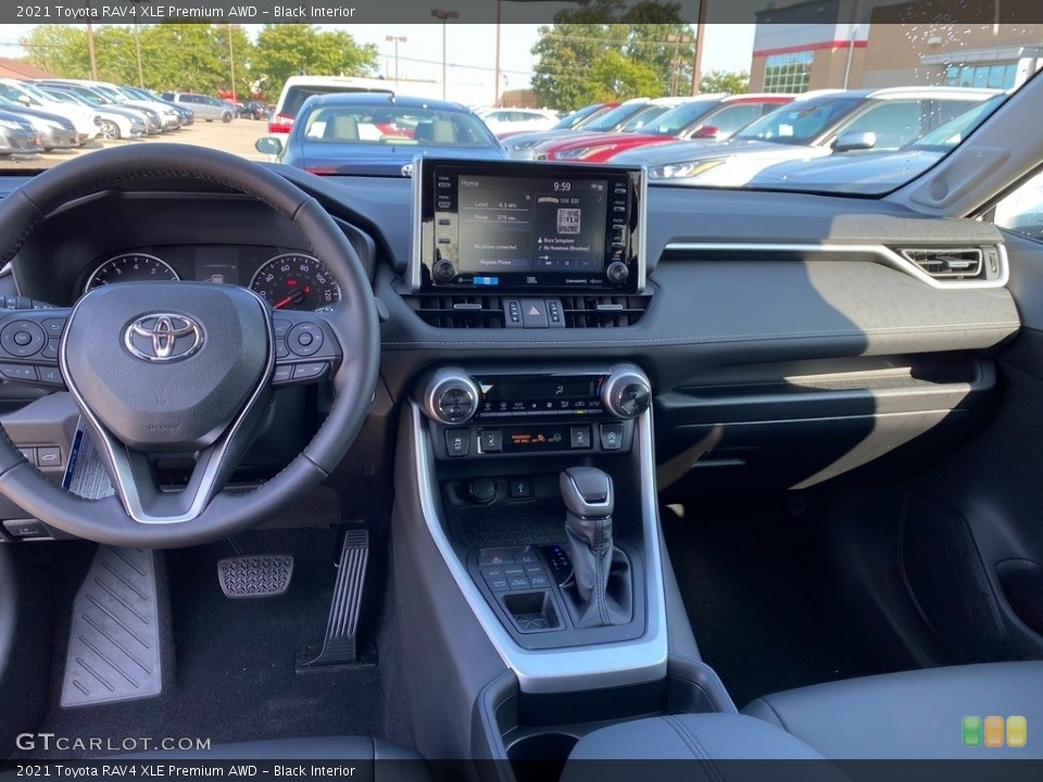 Black Interior Dashboard for the 2021 Toyota RAV4 XLE Premium AWD #139649554