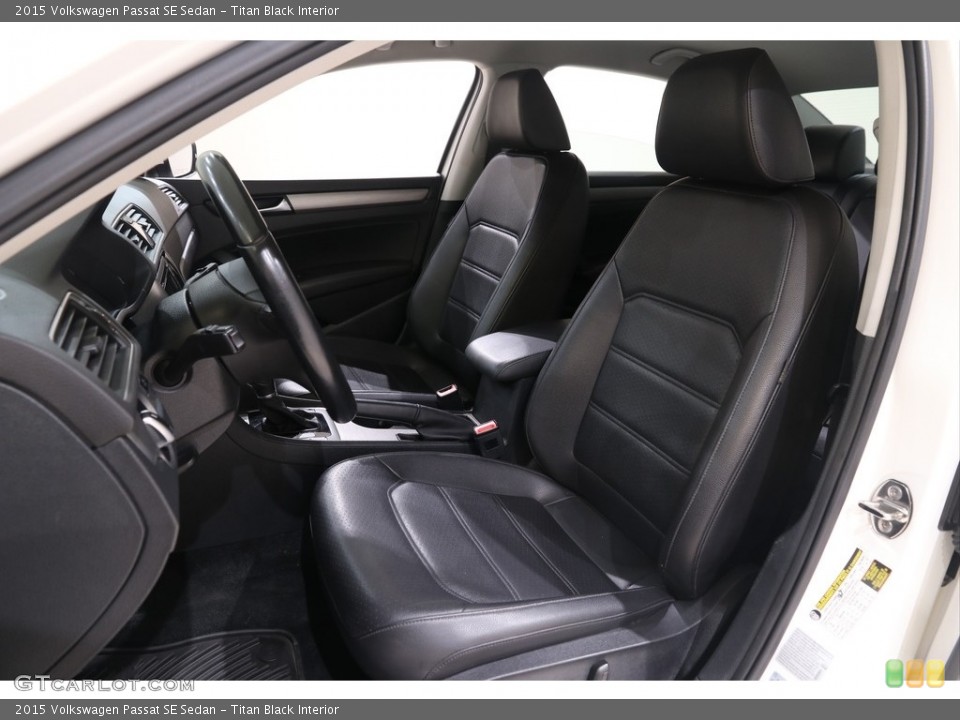 Titan Black Interior Front Seat for the 2015 Volkswagen Passat SE Sedan #139650160