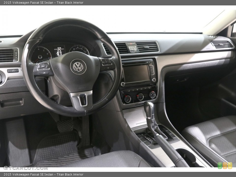 Titan Black Interior Dashboard for the 2015 Volkswagen Passat SE Sedan #139650184