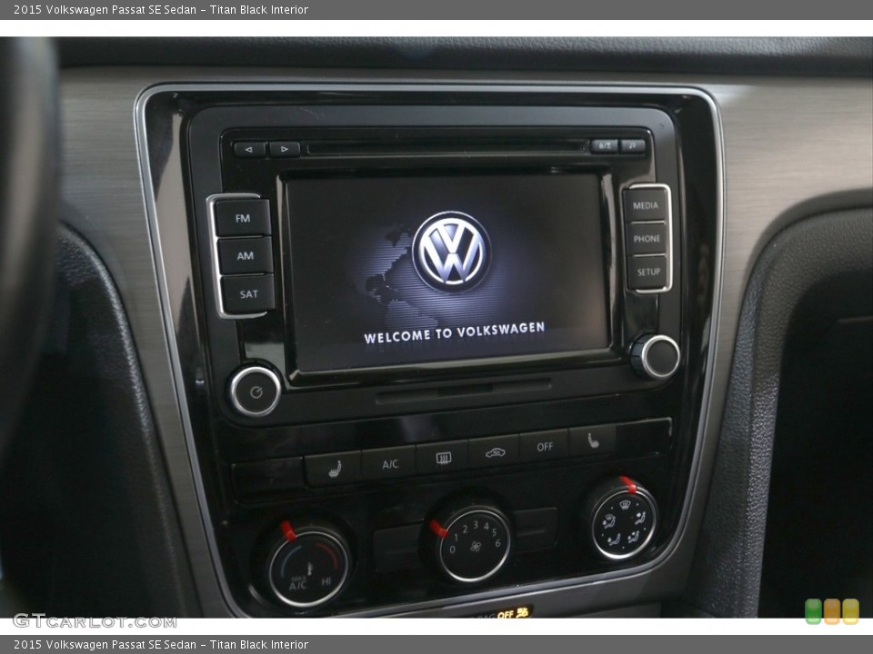 Titan Black Interior Controls for the 2015 Volkswagen Passat SE Sedan #139650253