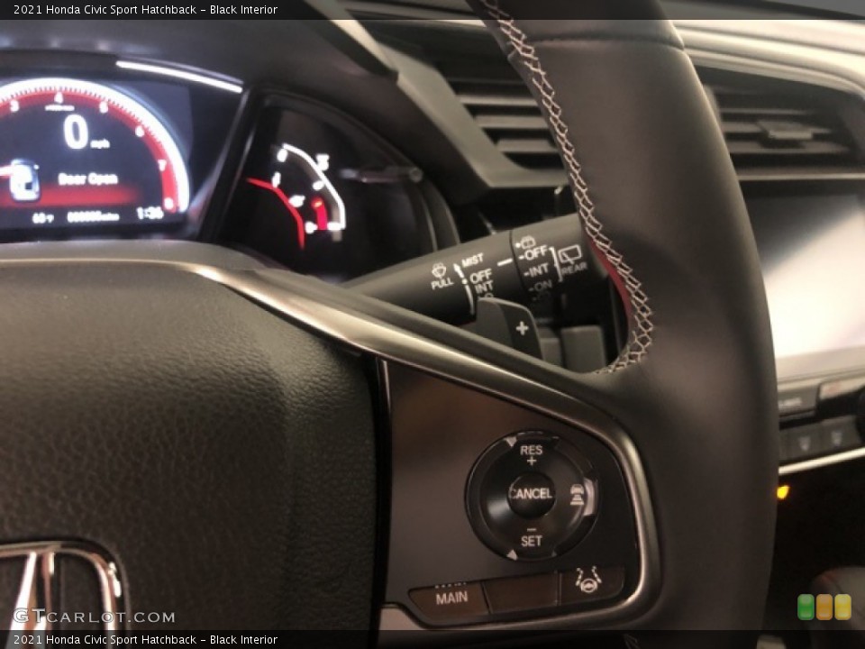 Black Interior Steering Wheel for the 2021 Honda Civic Sport Hatchback #139652941