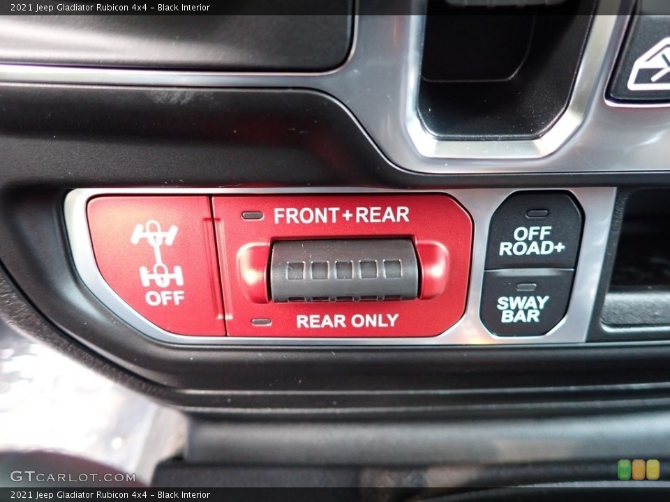 Black Interior Controls for the 2021 Jeep Gladiator Rubicon 4x4 #139655407