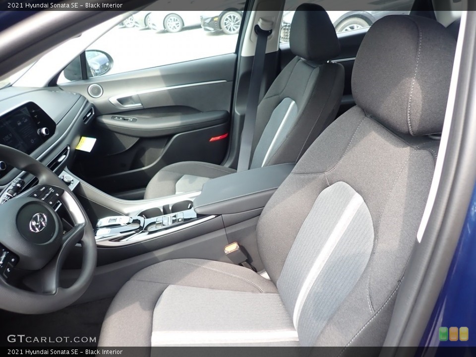 Black Interior Front Seat for the 2021 Hyundai Sonata SE #139655986